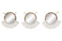 DKD Home Decor Espejo Boho Blanco 20 x 20 cm Set de 3 (2 Unidades)