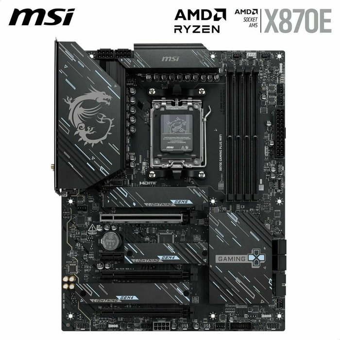 MSI X870E GAMING PLUS WIFI placa base AMD X870E Zócalo AM5 ATX