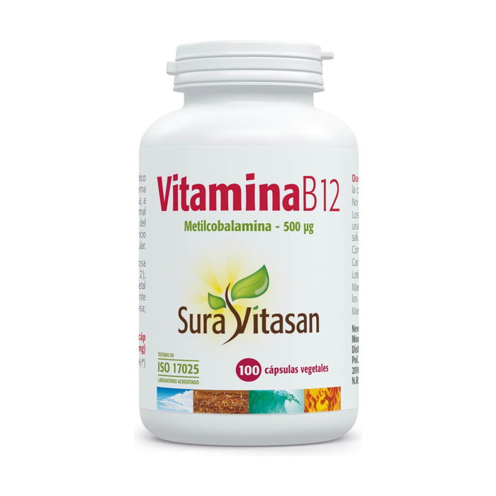 Sura Vitasan Vitamina B12 (Metilcobalamina) 500mcg 100 cápsulas Sura Vitasan Vitamina B12 (Metilcobalamina) 500mcg 100 cápsulas
