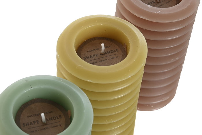 DKD Home Decor Vela de Cera de Parafina Surtida 420 gr