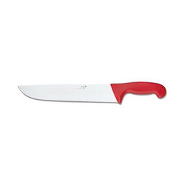 Deglon Cuchillo Carnicero Rojo con Mango de Plástico, Acero Inoxidable, Longitud 30 cm