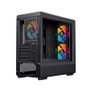Einarex Caja Micro-ATX Semitorre PM400 RGB 3 Ventiladores Negra EXCS-PM-400R-B