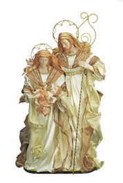 DKD Home Decor Nacimiento Navidad Tradicional Blanco Dorado Poliester 28 x 90 x 48 cm