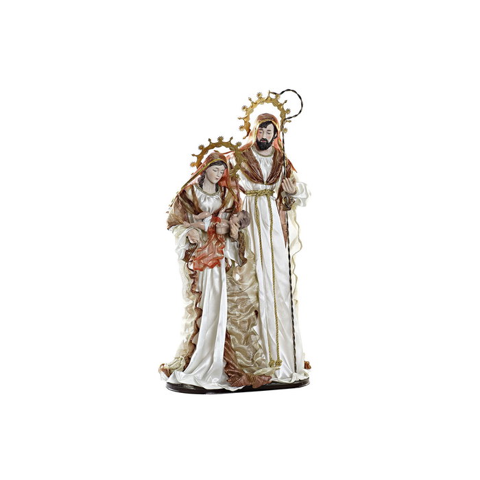 DKD Home Decor Nacimiento de Poliéster Blanco y Dorado 48x28x90 cm DKD Home Decor Nacimiento de Poliéster Blanco y Dorado 48x28x90 cm
