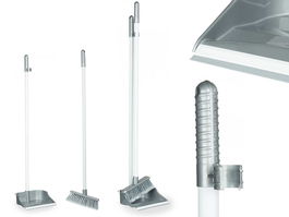 Arte Regal Set Recogedor y Cepillo Plata Plástico 21.5x93x17 cm (Set de 12)