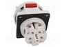 PAWBOL Conector de alimentación AC trifásico Hembra 63A 400V AC 5 Pines