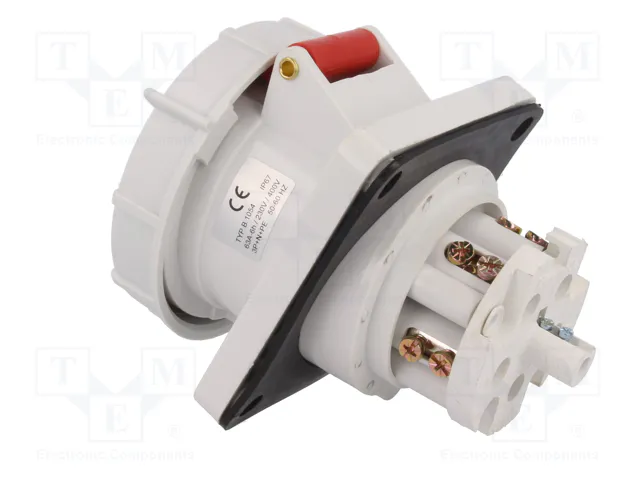 PAWBOL Conector de alimentación AC trifásico Hembra 63A 400V AC 5 Pines