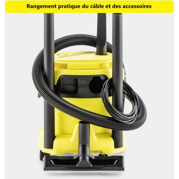 Karcher Aspirador en Seco y Húmedo WD 2 Plus V-15/4/18 C - Depósito 15 L - 1000W (Función Soplador)
