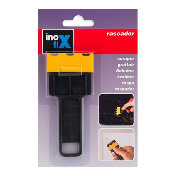 Inofix Rascador Vidrios 5x1x11cm Multiusos Tapa Proteccion Cuchilla Incluida
