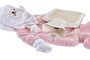 DKD Home Decor Surtido de Bolsas de Agua Caliente de Poliéster 0.7L (Rosa Palo y Blanco) de 2 unidades