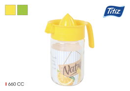 Titiz Exprimidor de Limón de Vidrio 660 ml (10 cm ancho x 18 cm alto x 13 cm largo) (24 Unidades)