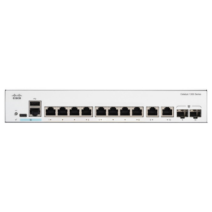 Cisco CATALYST 1300 Switch Gestionado L2 8 Puertos Gigabit Ethernet 10/100/1000 con Montaje en Rack y Fuente de Alimentación Externa