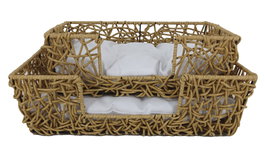Cama Mascota Urban DKD Home Decor Marron Claro Blanco 35 x 14 x 50 cm Set de 2 (2 Unidades)