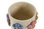 DKD Home Decor Macetero Dolomite Flores Crema