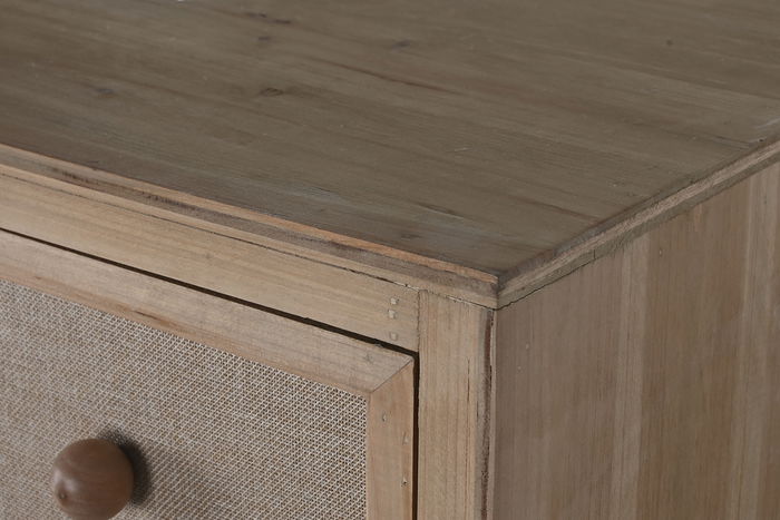 DKD Home Decor Cajonera Tradicional Lino cajon 75 x 138 x 35 cm Abeto Lino