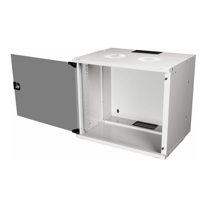 EQUIP Bastidor de pared 9U EWM-09-5440-G gris claro con puerta de vidrio