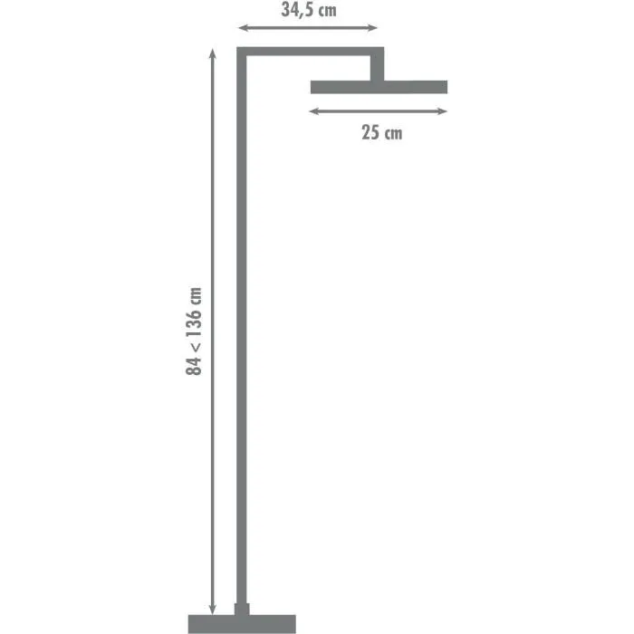 Edouard Rousseau AAAPS00314 Columna de ducha termostática Grafito Rociador Ducha Orientable Ø 250 mm Gris