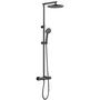 Edouard Rousseau AAAPS00314 Columna de ducha termostática Grafito Rociador Ducha Orientable Ø 250 mm Gris