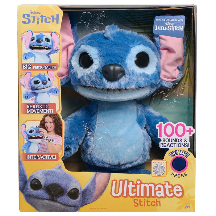 Peluche Stitch Ultimate Feature 43cm Just Play Disney Lilo & Stitch interactivo