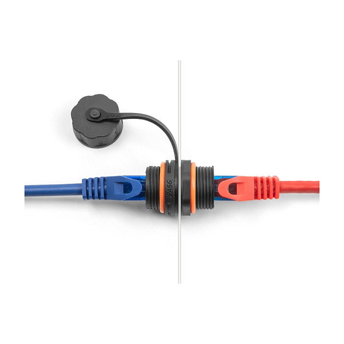 DeLOCK Conector RJ45 hembra a RJ45 hembra Cat.6A con rosca M20 e IP68 DeLOCK Conector RJ45 hembra a RJ45 hembra Cat.6A con rosca M20 e IP68