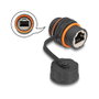 DeLOCK Conector de cable RJ45 hembra a RJ45 hembra Cat.6A con rosca M20