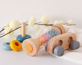 KioKids Juguetes de Madera para Bebés +12 Meses Multicolor