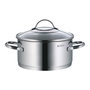 WMF Provence Plus 0721556380 Juego de 5 Cazuelas y 1 Cazo (1.7l, 1.9l, 2.5l, 3.3l, 5.7l) Acero Inoxidable, Tapas de Vidrio, Apto para Inducción y Lavavajillas