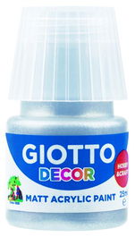 Pintura Acrilica Giotto 25 Ml (Bote) Plata (Set de 6)
