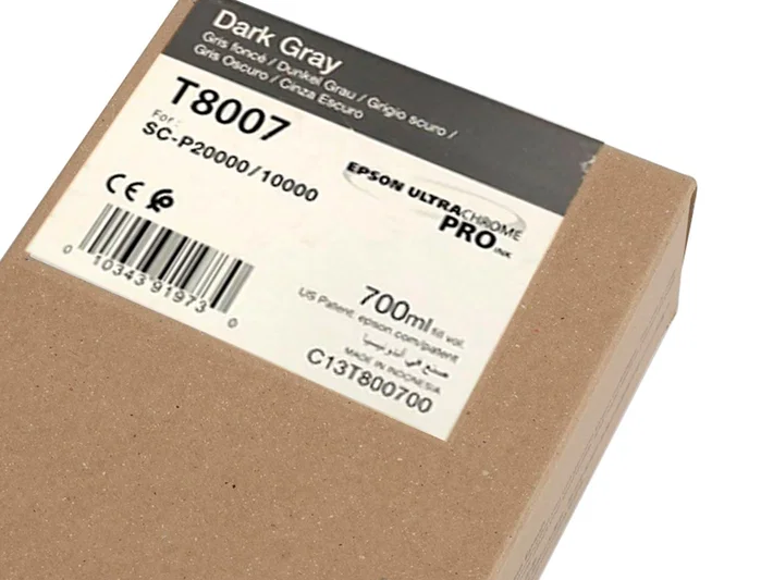 Epson Cartucho UltraChrome PRO T800700 Gris Oscuro 700ml