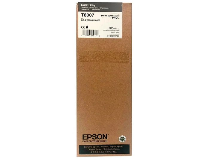 Epson Cartucho UltraChrome PRO T800700 Gris Oscuro 700ml