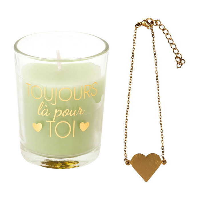 Home Deco Factory Vela Perfumada con Joya Sorpresa Colección Bougie Jazmín Flores Primavera Magnolia