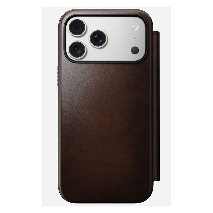 Nomad Folio Leather Rustic Brown H para iPhone 17 Pro Max - Modern Nomad Folio Leather Rustic Brown H para iPhone 17 Pro Max - Modern
