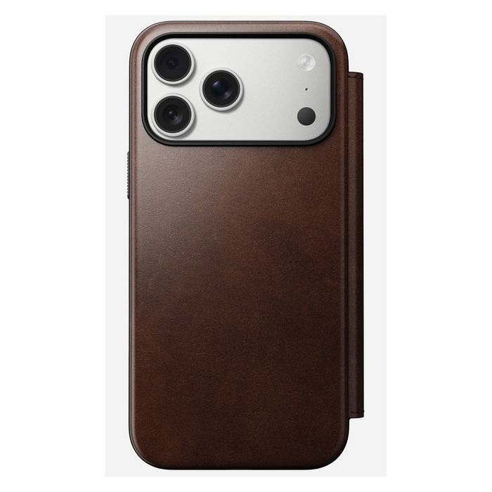 Nomad Folio Leather Rustic Brown H para iPhone 17 Pro Max - Modern Nomad Folio Leather Rustic Brown H para iPhone 17 Pro Max - Modern