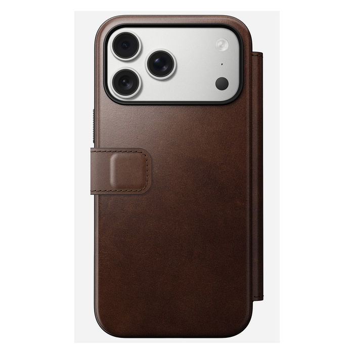 Nomad Folio Leather Rustic Brown H para iPhone 17 Pro Max - Modern Nomad Folio Leather Rustic Brown H para iPhone 17 Pro Max - Modern