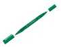 Q-connect Rotulador Marcador Permanente Doble Punta Color Verde Trazo 0,4 mm y 1 mm