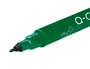 Q-connect Rotulador Marcador Permanente Doble Punta Color Verde Trazo 0,4 mm y 1 mm