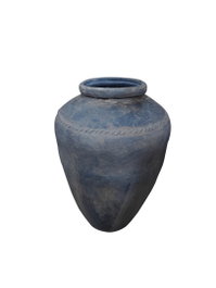 DKD Home Decor Ánfora de Terracota Verde Pieza Única Antigua