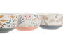 DKD Home Decor Set de 6 Cuencos de Porcelana con Diseño Floral Multicolor