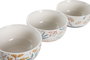 DKD Home Decor Set de 6 Cuencos de Porcelana con Diseño Floral Multicolor