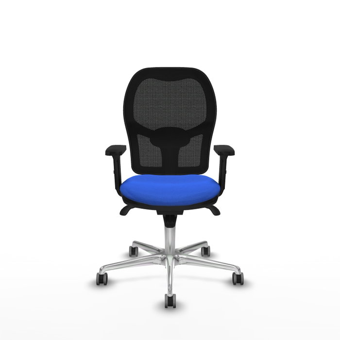 PIQUERAS Y CRESPO Silla de oficina Jorquera con mecanismo Sincro, Azul y Negro