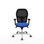 PIQUERAS Y CRESPO Silla de oficina Jorquera con mecanismo Sincro, Azul y Negro