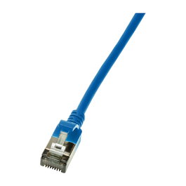 LogiLink Patch cable Cat.6A TPE SlimLine azul 0,5m