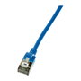 LogiLink Patch cable Cat.6A TPE SlimLine azul 0,5m