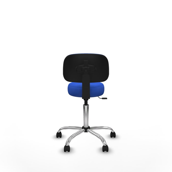 PIQUERAS Y CRESPO Silla Llanos giratoria azul con base cromada PIQUERAS Y CRESPO Silla Llanos giratoria azul con base cromada