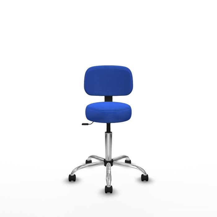 PIQUERAS Y CRESPO Silla Llanos giratoria azul con base cromada PIQUERAS Y CRESPO Silla Llanos giratoria azul con base cromada
