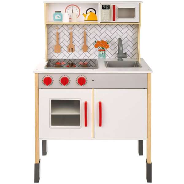 Woomax Cocina Eléctrica de Madera 59,5x30x94,5 cm Juguete Infantil a Partir de 3 Años Woomax Cocina Eléctrica de Madera 59,5x30x94,5 cm Juguete Infantil a Partir de 3 Años