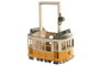 DKD Home Decor Botellero Vintage Tranvia Amarillo Blanco Metal 17 x 37 x 28 cm