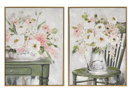 DKD Home Decor Cuadro Lienzo Florero 60x3,5x80 Surtido de 2