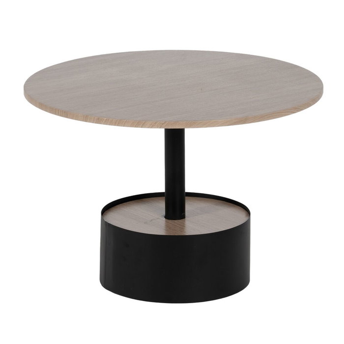 Ixia Mesa de Centro Negro-Natural 65 x 65 x 37,50 cm