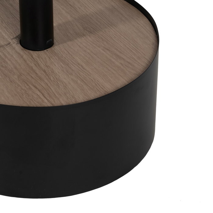 Mesa Centro Negro-Natural Dm-Metal 65 X 65 X 37,50 cm